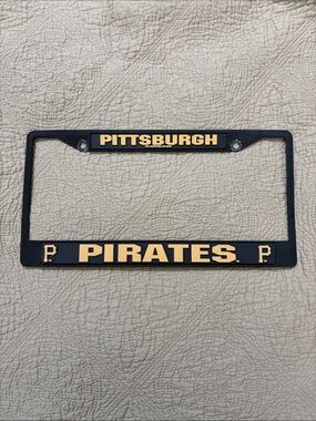 Pittsburgh Pirates License Plate Frame in Black and Gold